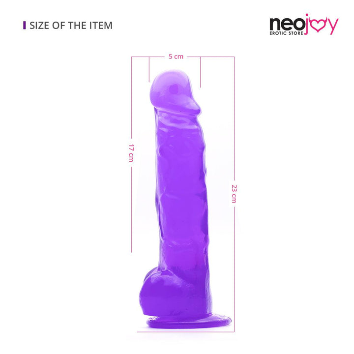 Neojoy 9 inch Jelly Dildo - Purple Bad review Bundle - Lucidtoys