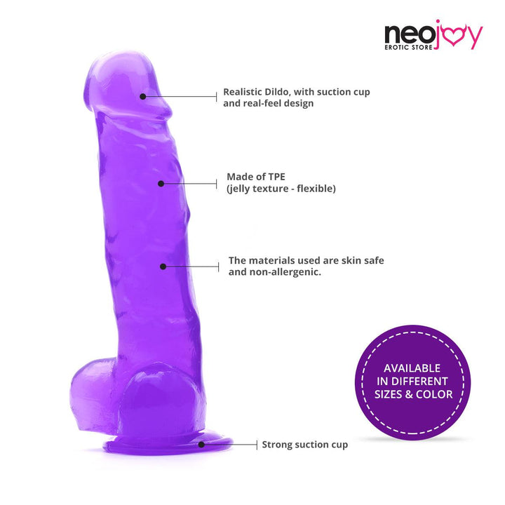 Neojoy 9 inch Jelly Dildo - Purple Bad review Bundle - Lucidtoys